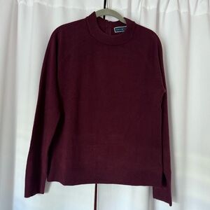 NWOT Karen Scott Dark Red Burgundy Crewneck Long Sleeve Sweater Size Medium